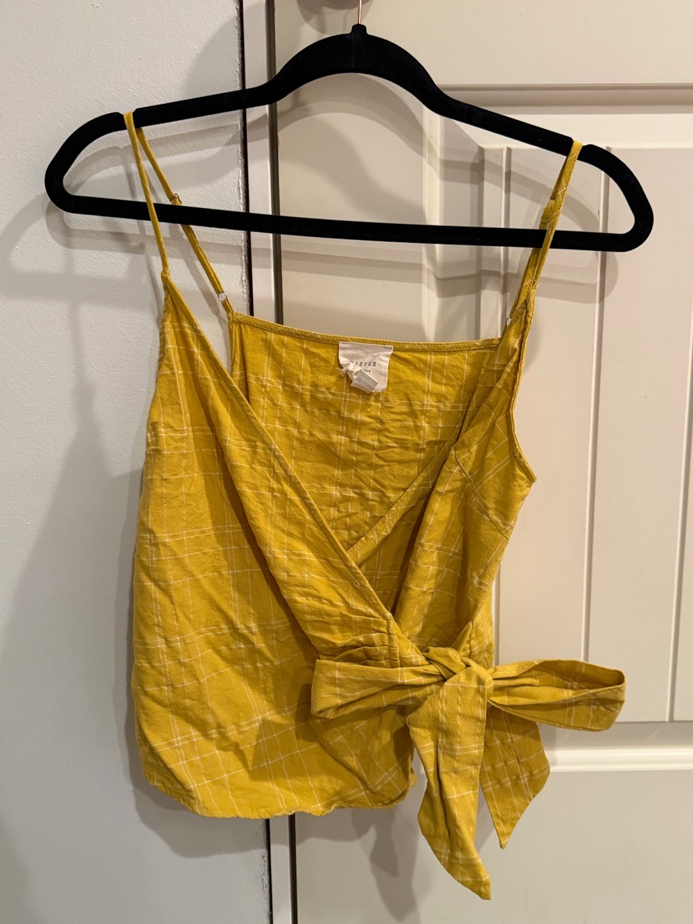 Harper Yellow Wrap Tie-Front Tank Top